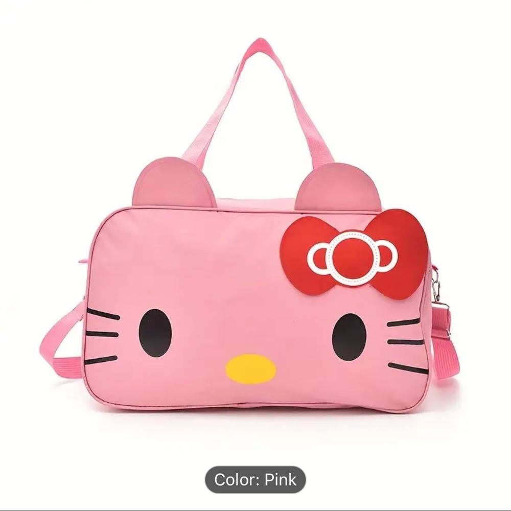 Hello Kitty Pink Large Tote Travel Duffel Bag